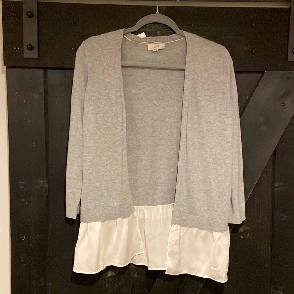Loft mixed media cardigan